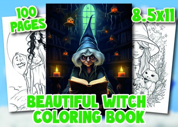 Download Beautiful Witch Coloring Pages Adult - Premium Bundle