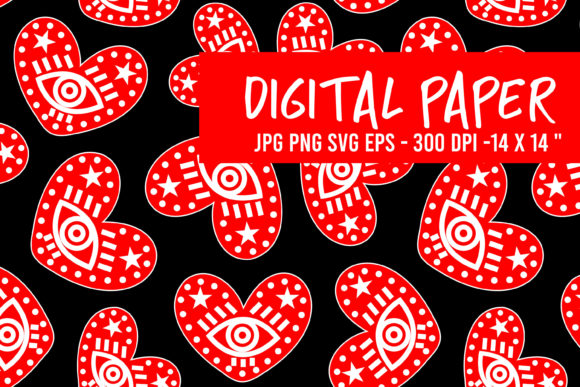 Download Seamless Pattern with Abstract Hearts - Hearts Collection